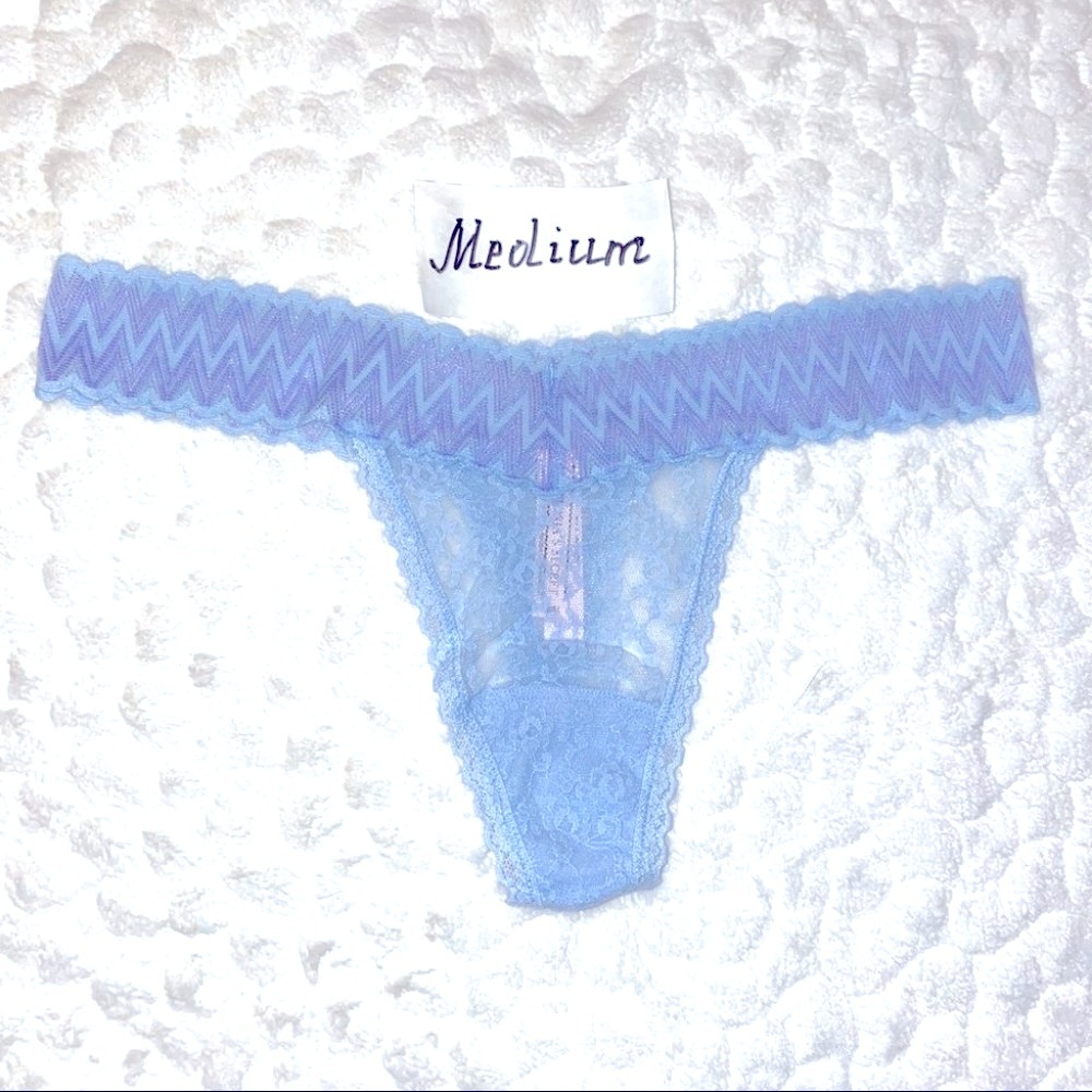 Panty Lace Trim Thong Cotton Victoria’s Secret‎
